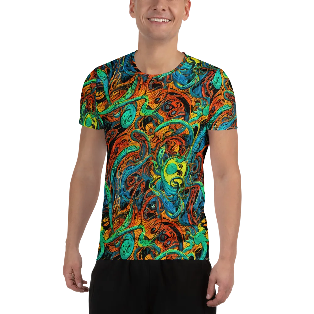 Flaming Mirage on Men's Athletic T-Shirt — Front