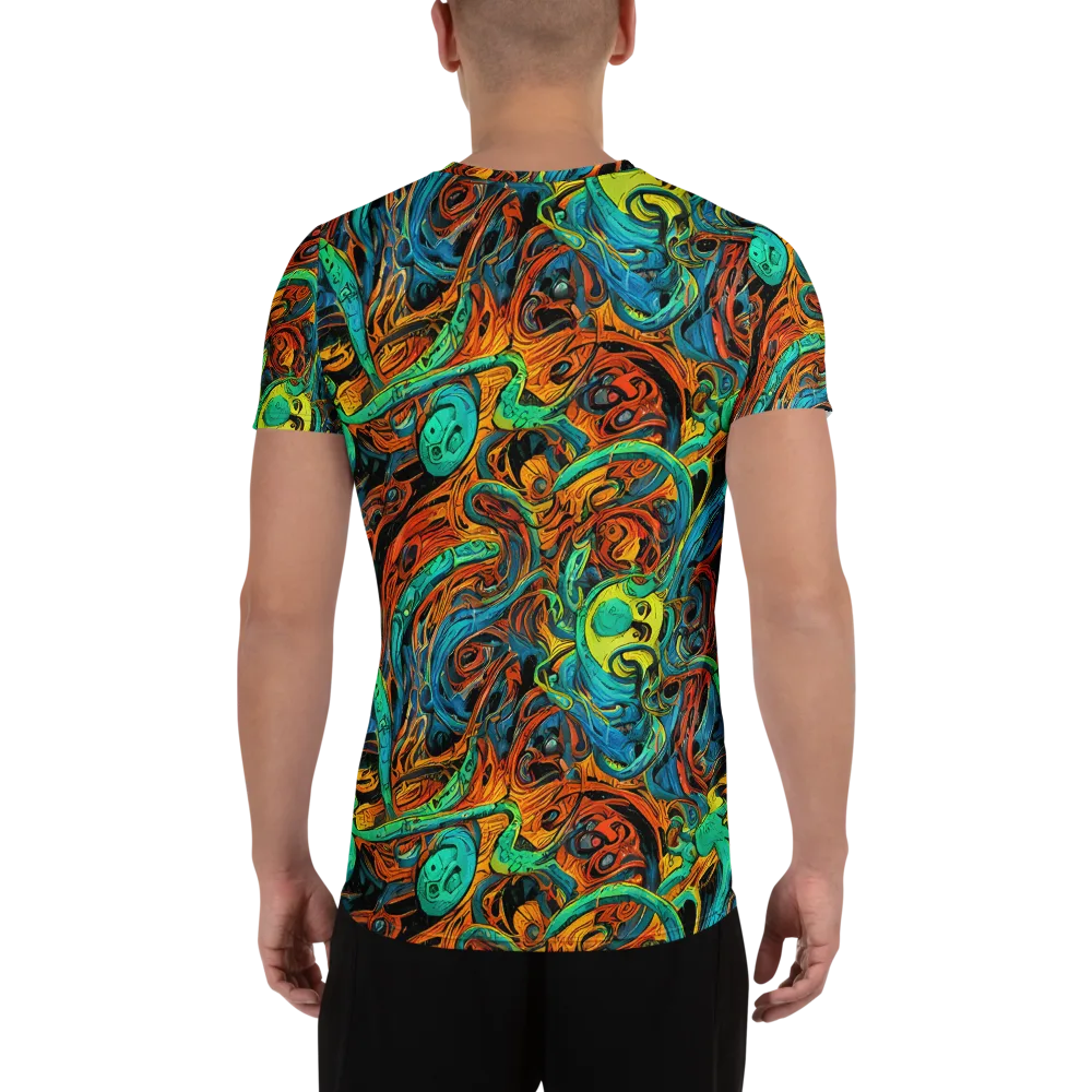 Flaming Mirage on Men's Athletic T-Shirt — Back