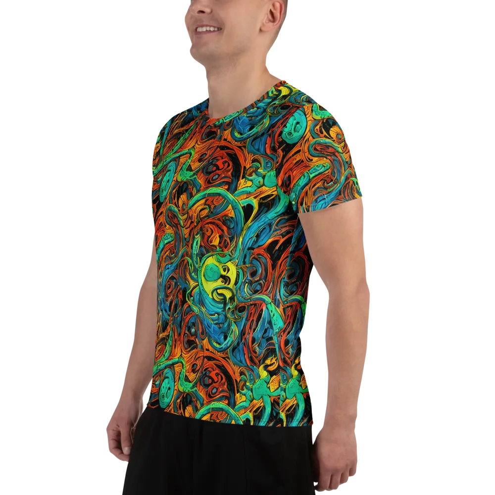 Flaming Mirage on Men's Athletic T-Shirt — Left