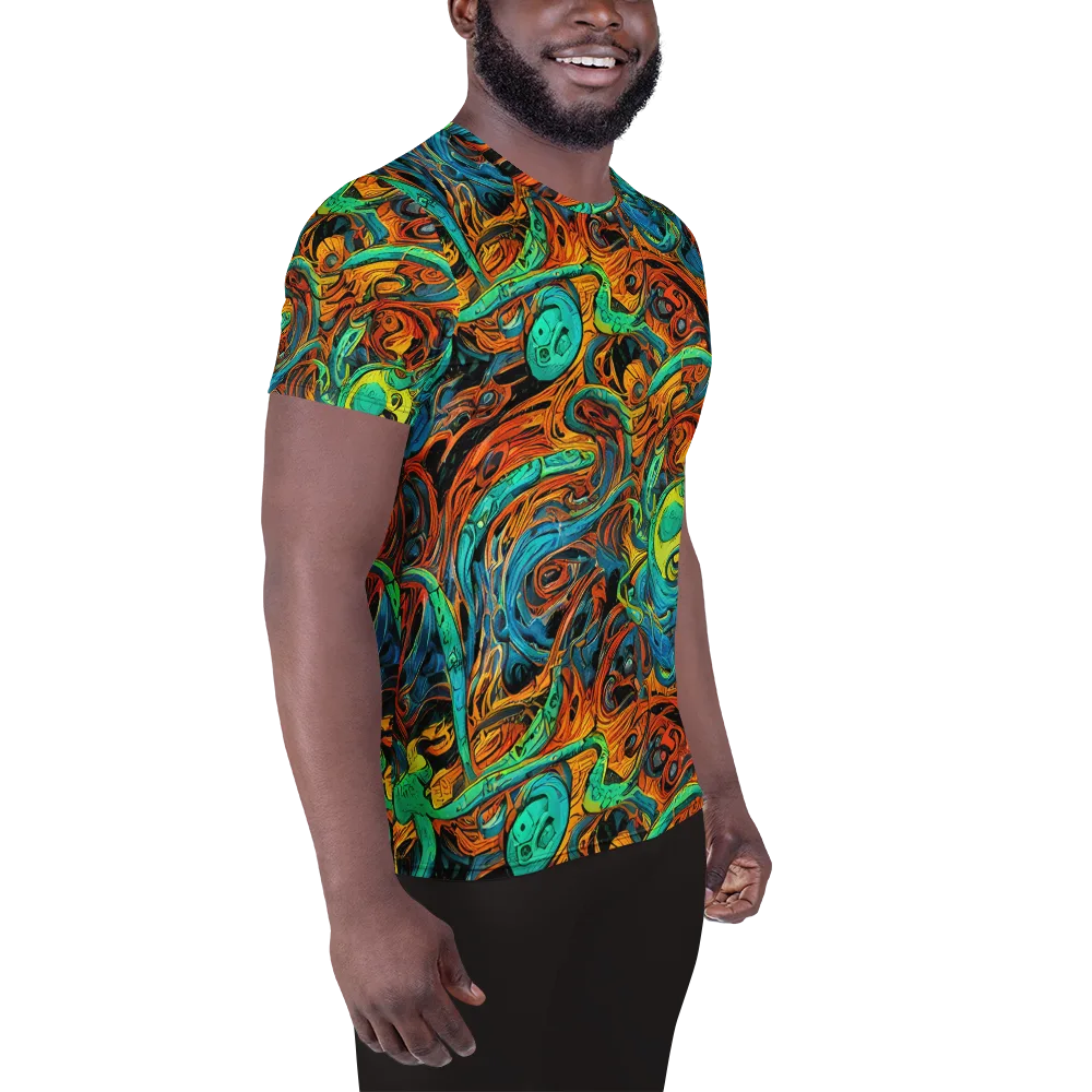 Flaming Mirage on Men's Athletic T-Shirt — Right