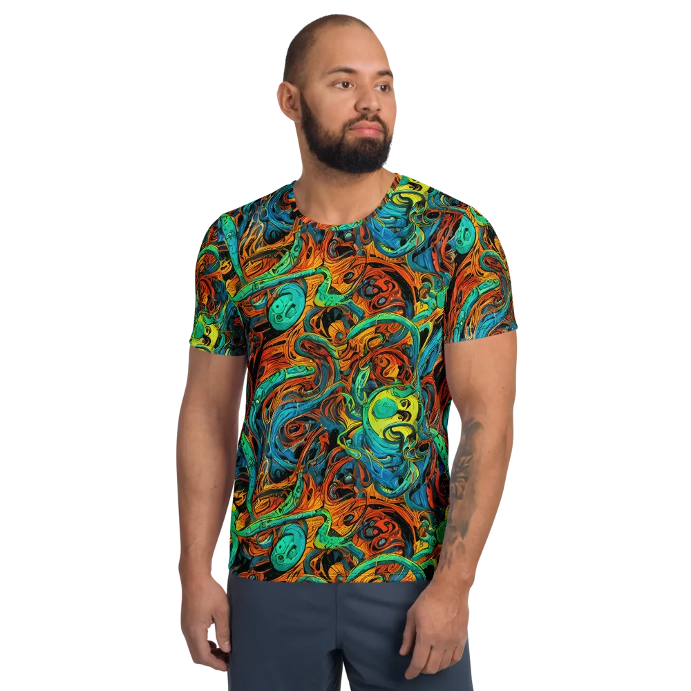Flaming Mirage on Men's Athletic T-Shirt — Front