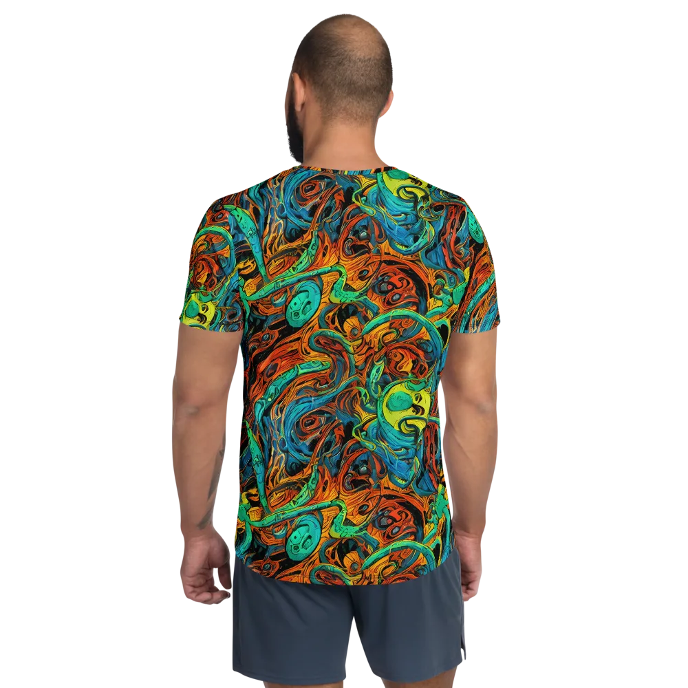 Flaming Mirage on Men's Athletic T-Shirt — Back