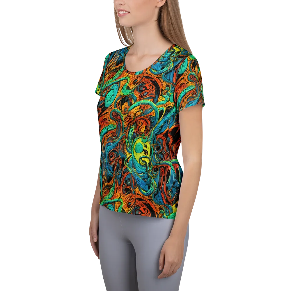 Flaming Mirage on Women's Athletic T-Shirt — Left