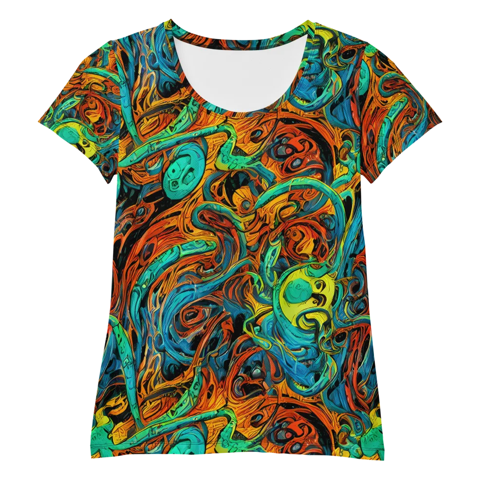 Flaming Mirage on Women's Athletic T-Shirt — Front
