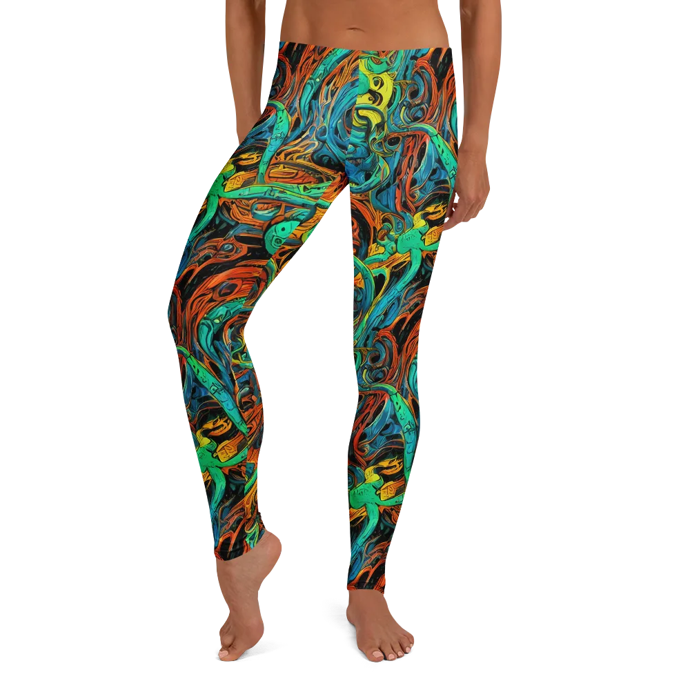 Flaming Mirage on Leggings — Front