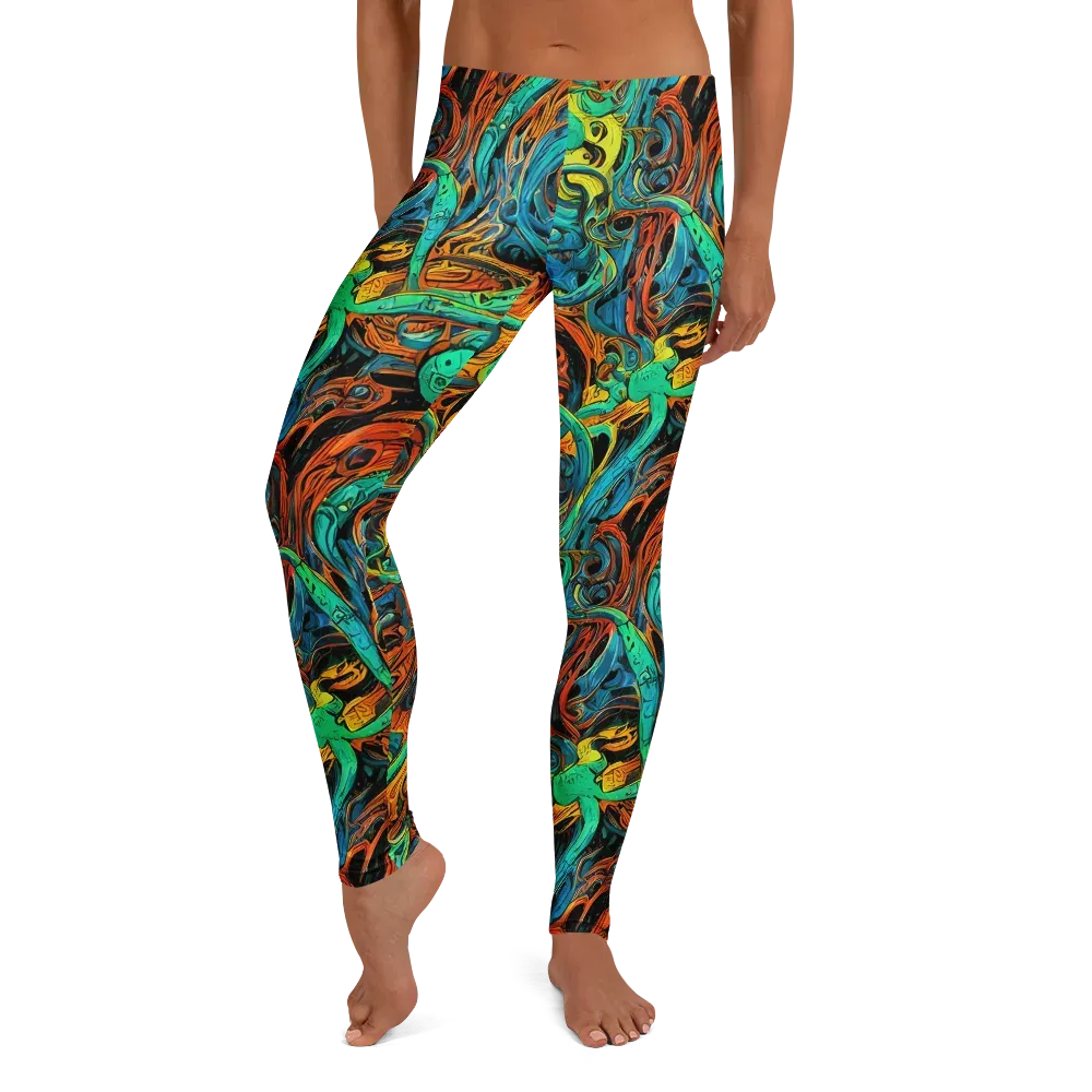 Flaming Mirage on Leggings — Front