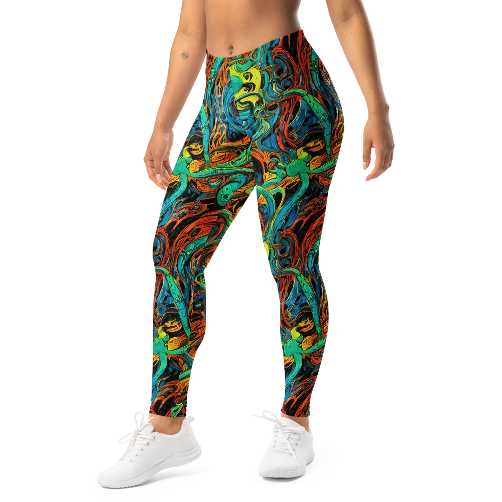 Flaming Mirage on Leggings — Left Front