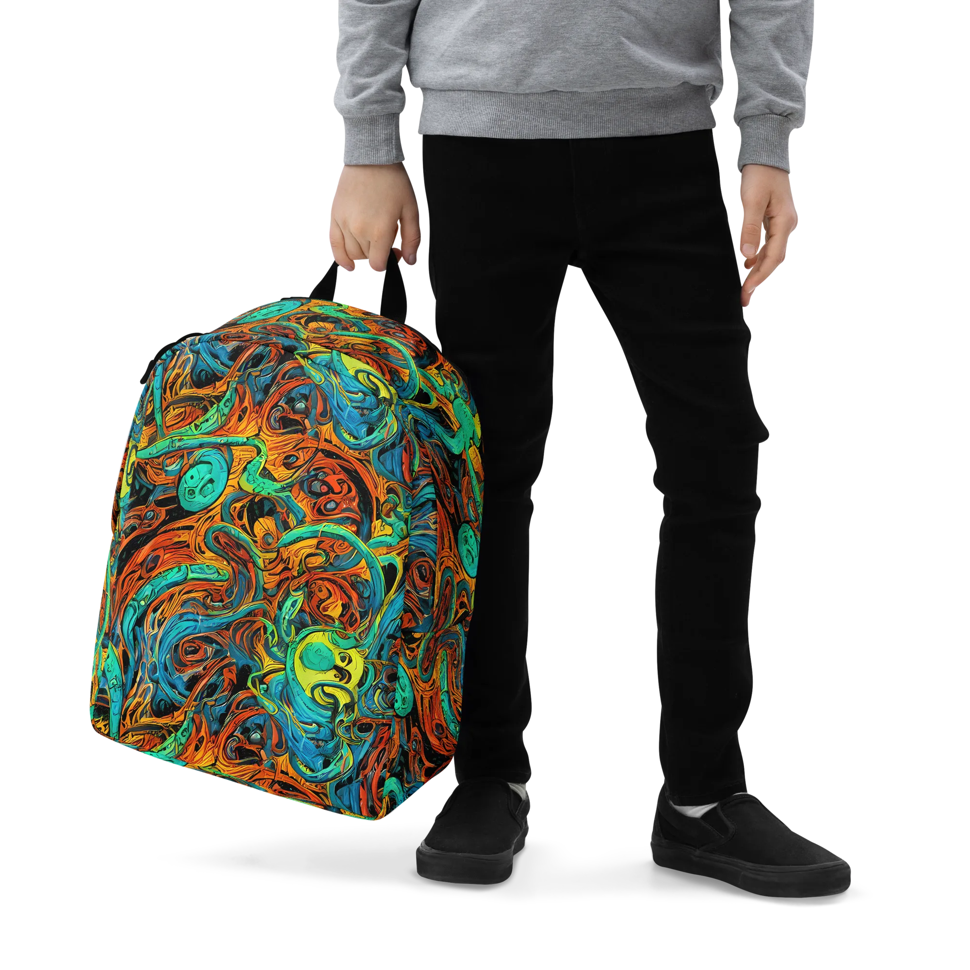 Flaming Mirage on Minimalist Backpack — Zoomed-in
