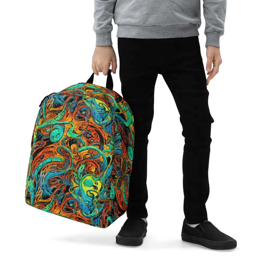 Flaming Mirage on Minimalist Backpack — Zoomed-in