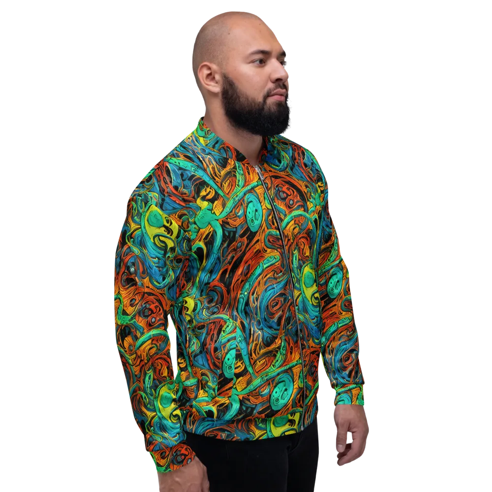 Flaming Mirage on Bomber Jacket — Right
