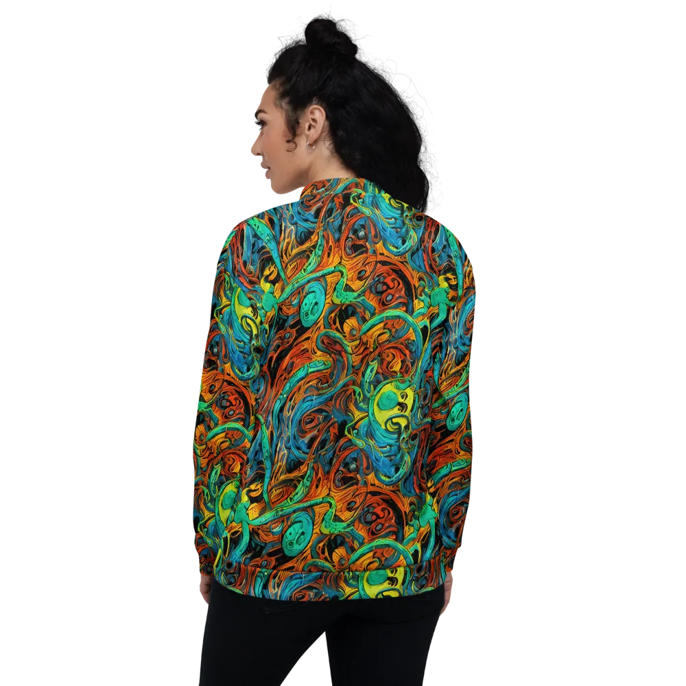 Flaming Mirage on Bomber Jacket — Back