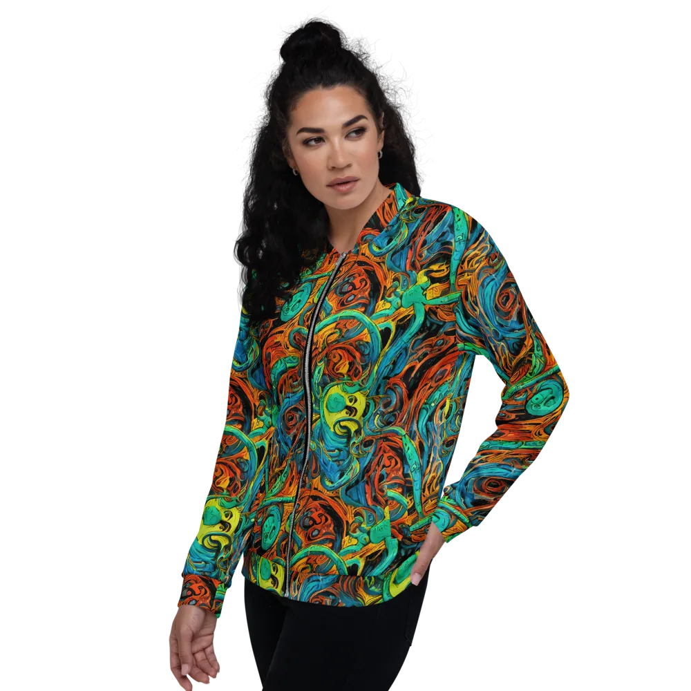 Flaming Mirage on Bomber Jacket — Left