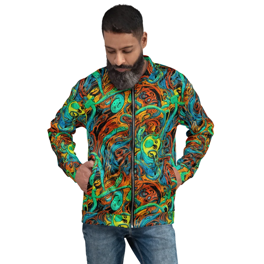 Flaming Mirage on Bomber Jacket — Front