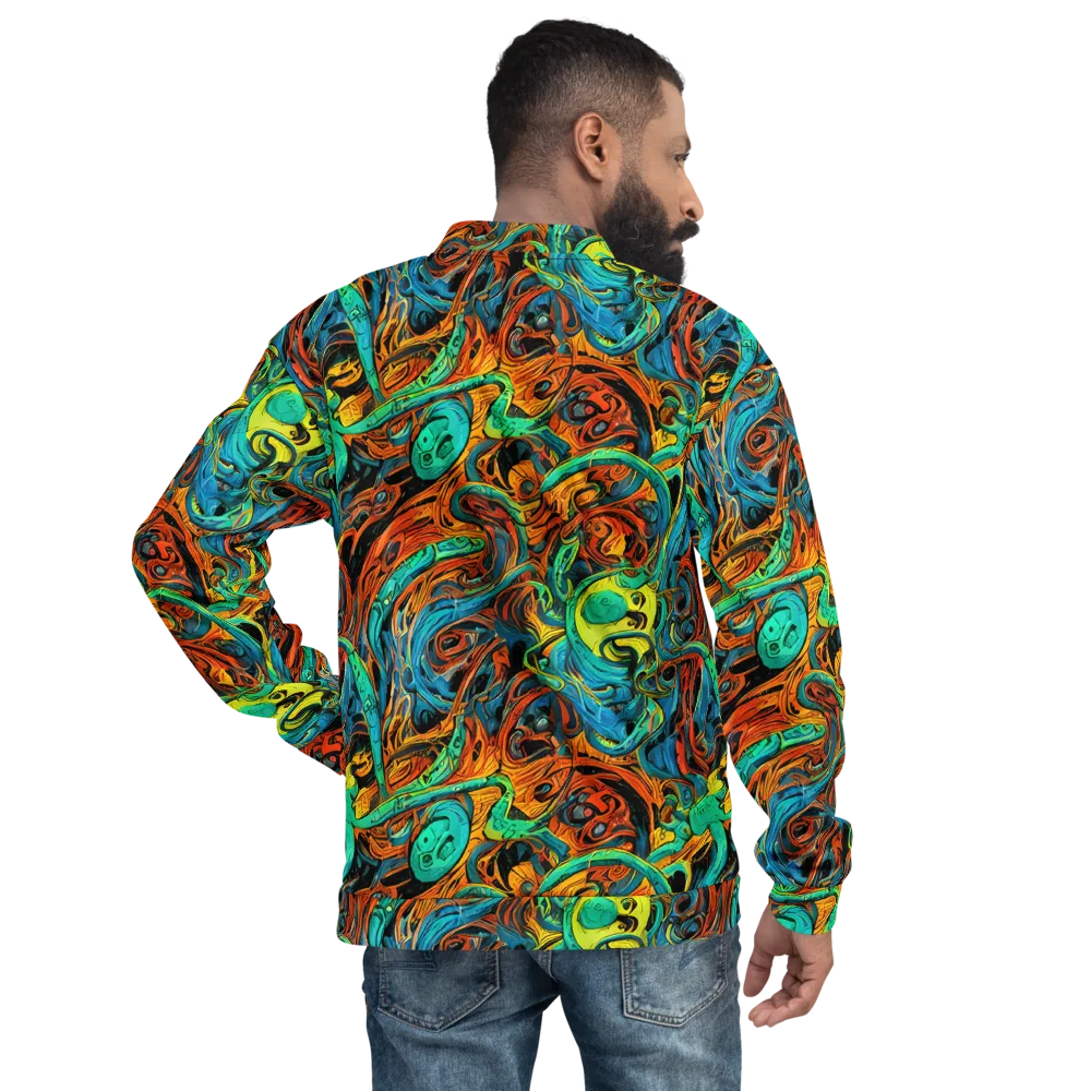 Flaming Mirage on Bomber Jacket — Back