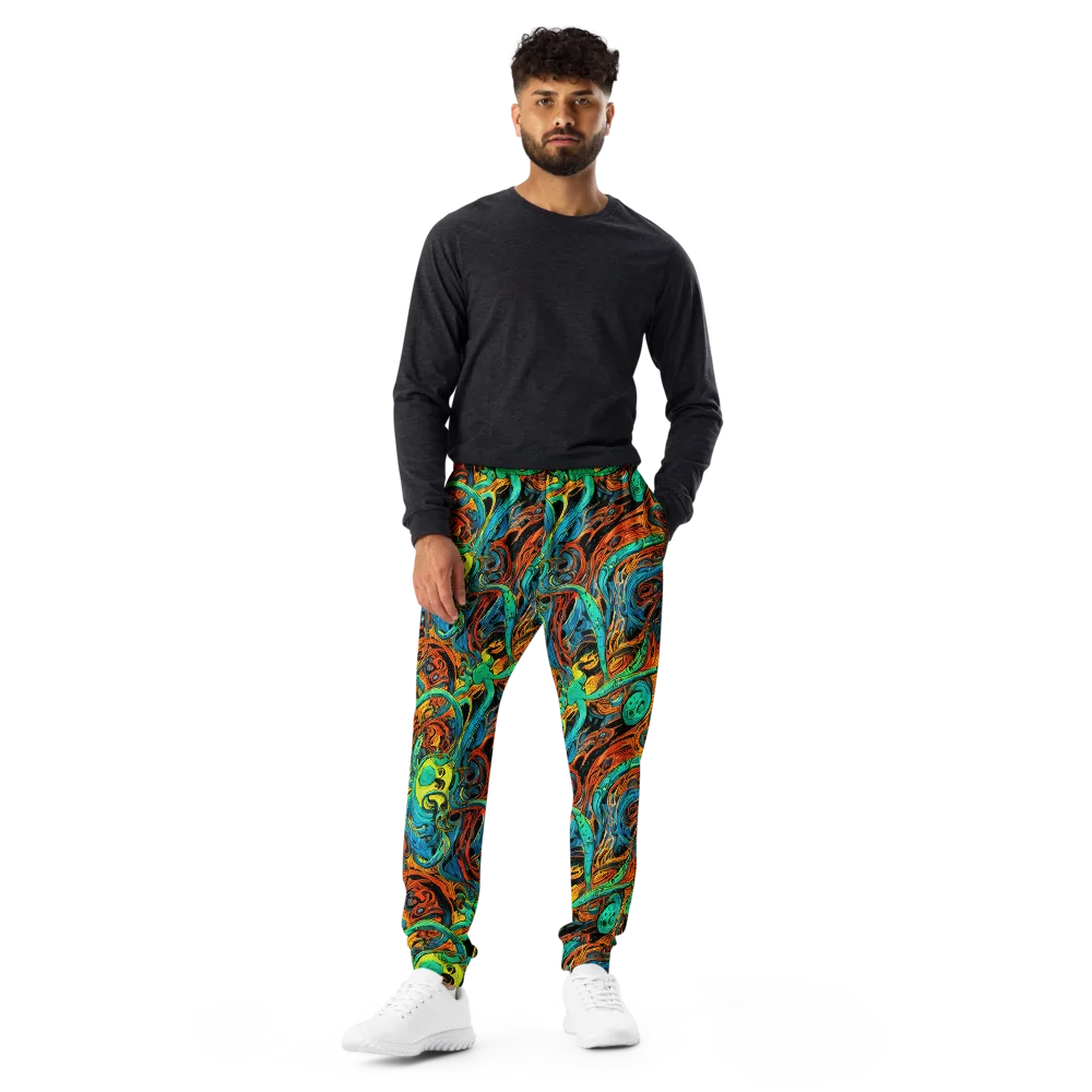 Flaming Mirage on Men's Joggers — Front