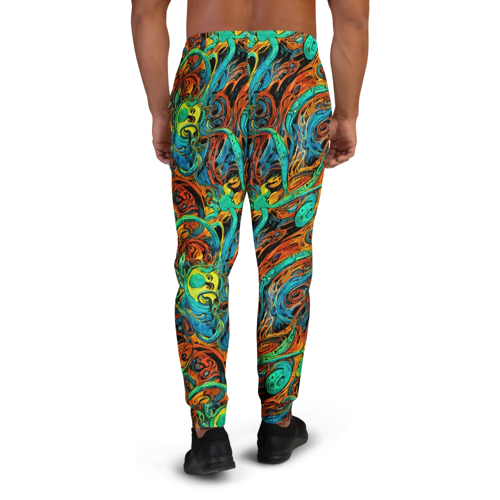 Flaming Mirage on Men's Joggers — Back