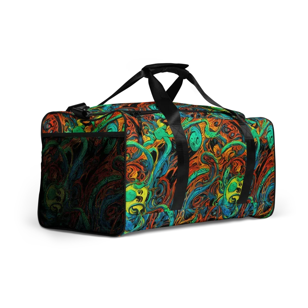 Flaming Mirage on Duffle Bag — Right Front