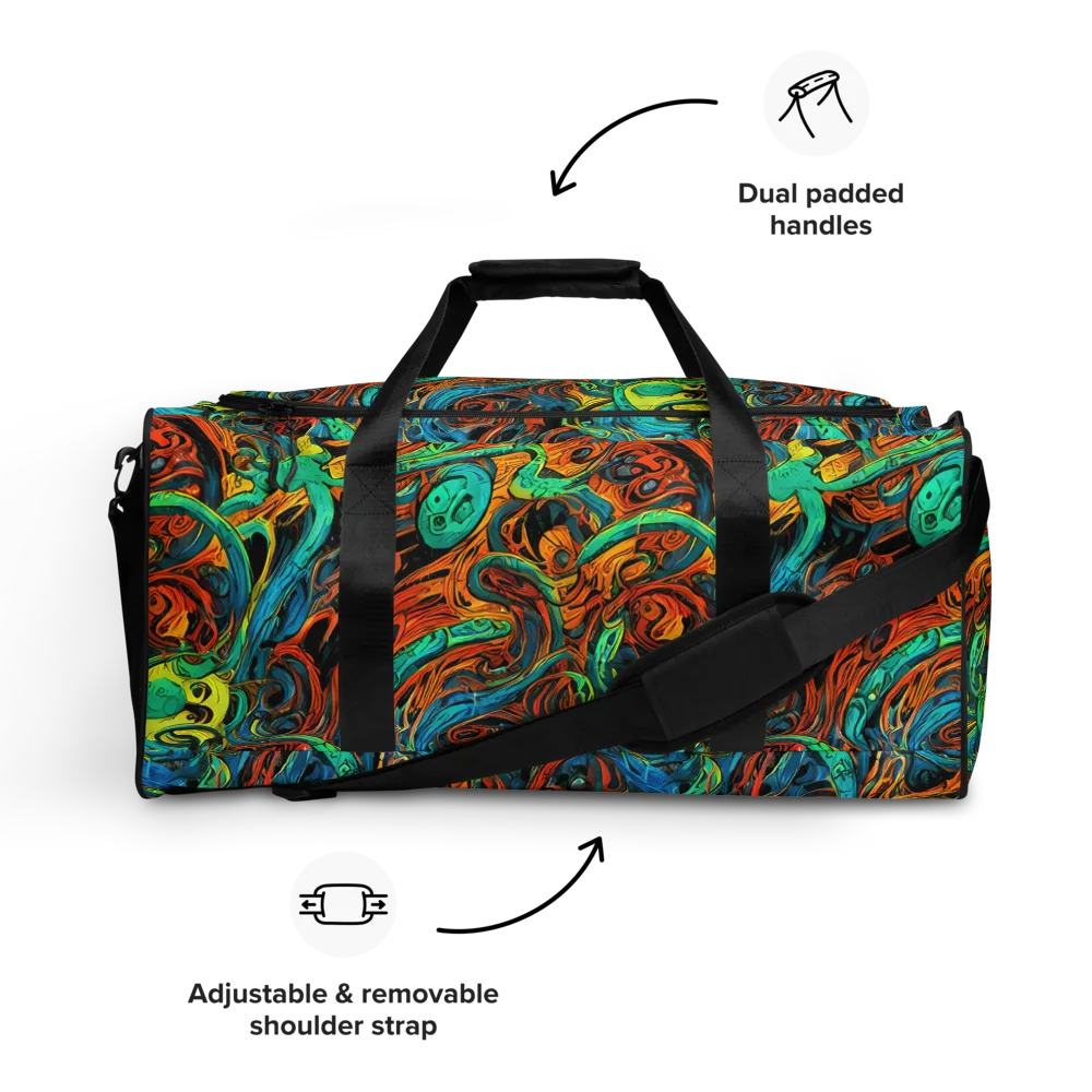 Flaming Mirage on Duffle Bag — Front