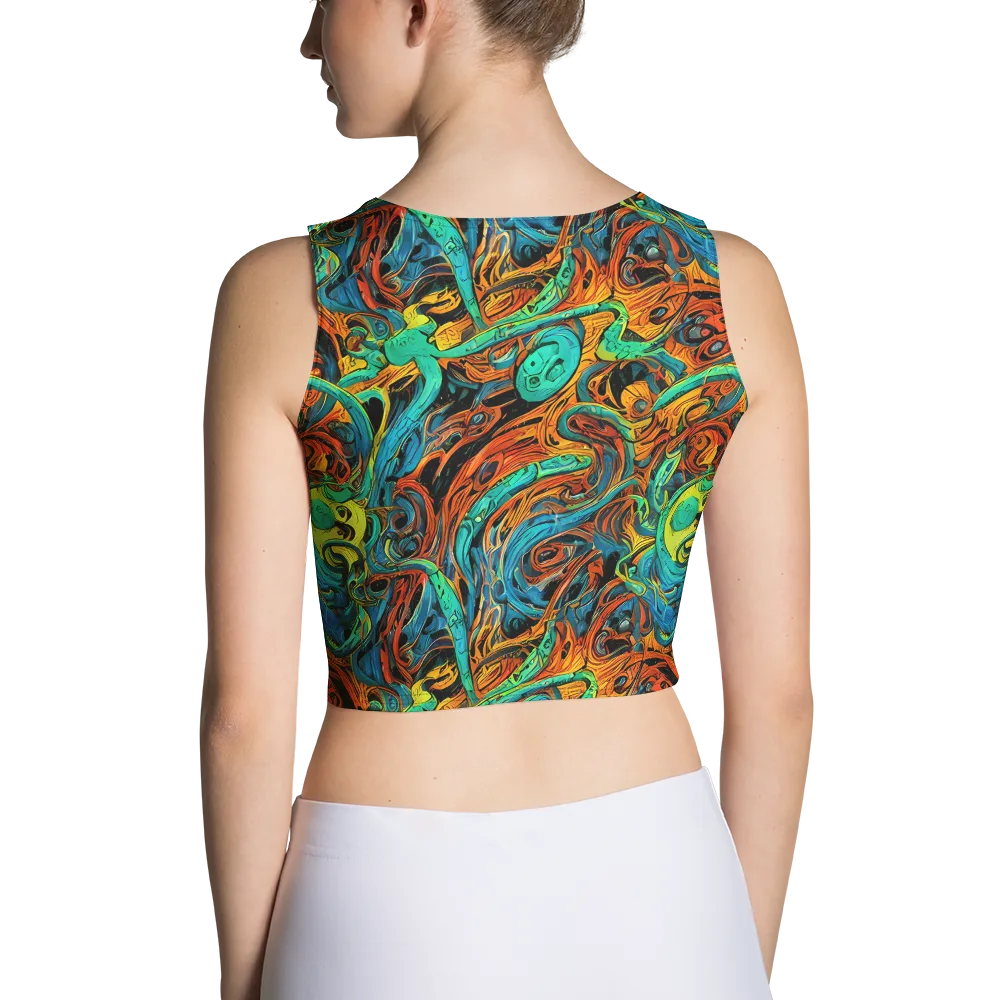 Flaming Mirage on Crop Top — Back