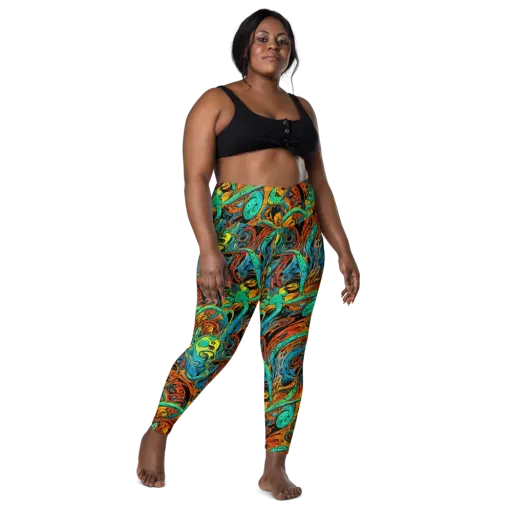 Flaming Mirage on a Leggings with Pockets