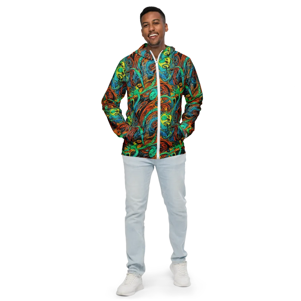 Flaming Mirage on Men's Windbreaker — Front