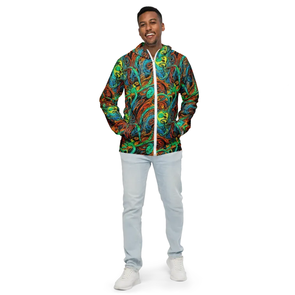 Flaming Mirage on Men's Windbreaker — Front