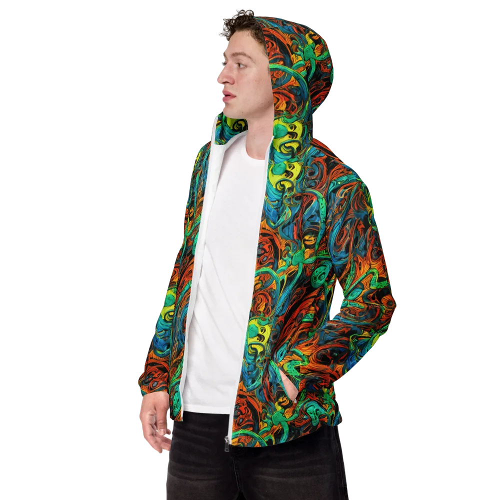 Flaming Mirage on Men's Windbreaker — Left Front