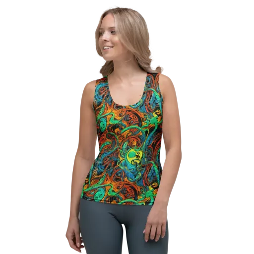 Flaming Mirage on a Women's Tank Top