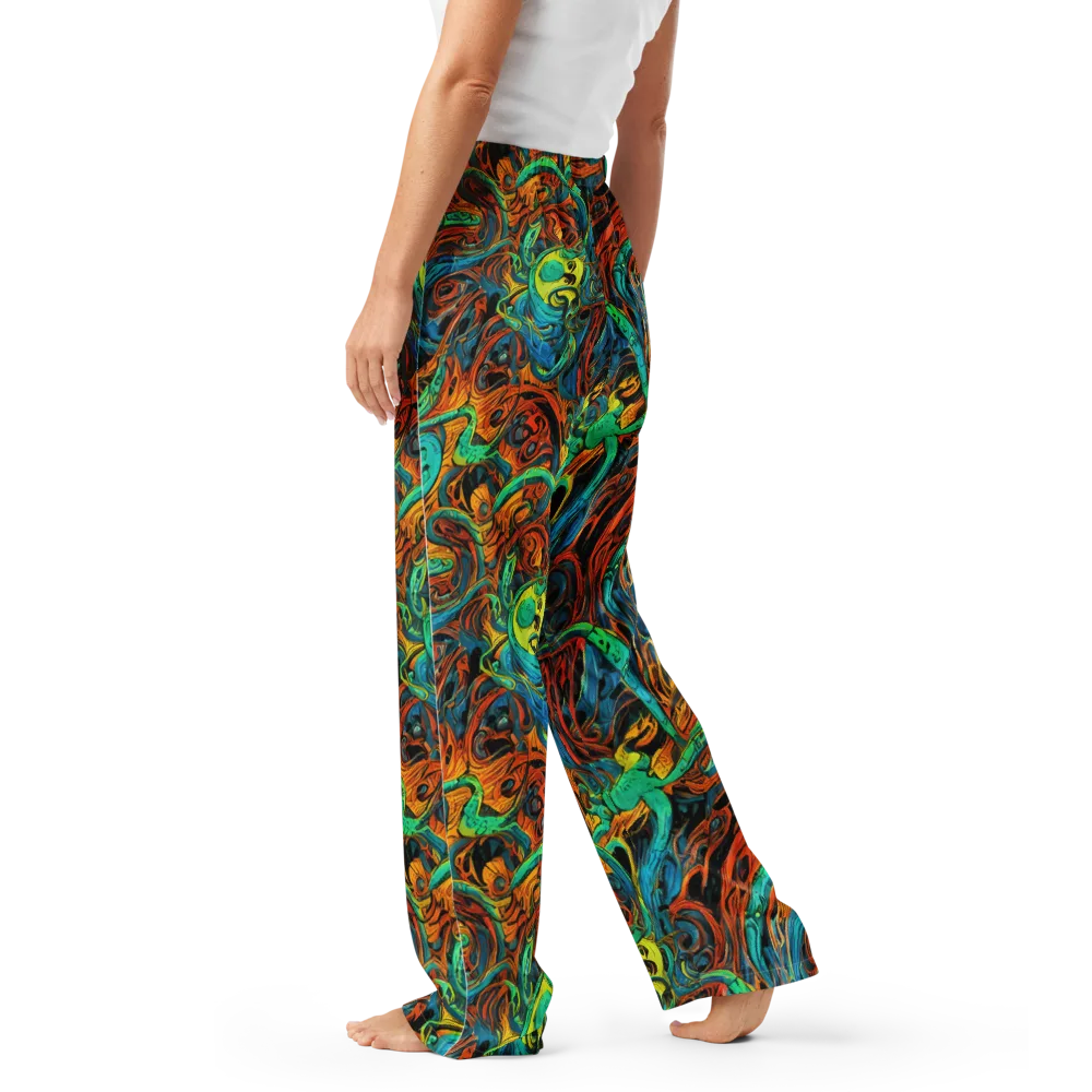 Flaming Mirage on Women's Pajama Pants — Left