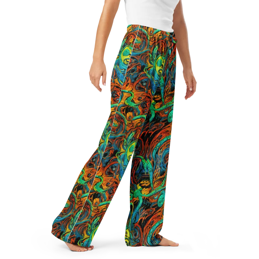 Flaming Mirage on Women's Pajama Pants — Right Front