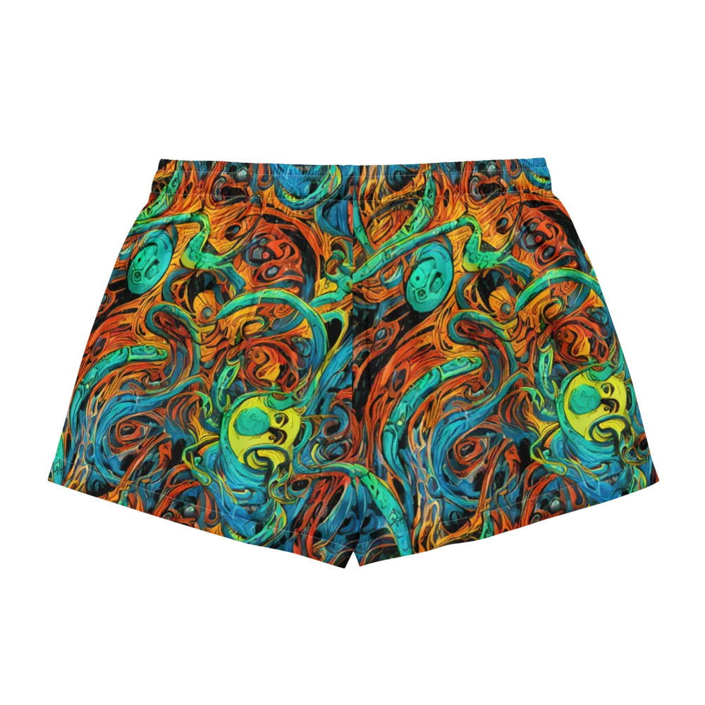 Flaming Mirage on Women's Pajama Shorts — Back