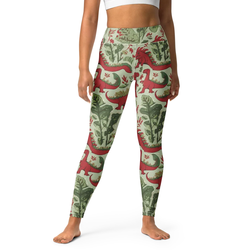 Fern Fossil on Yoga Leggings — Front