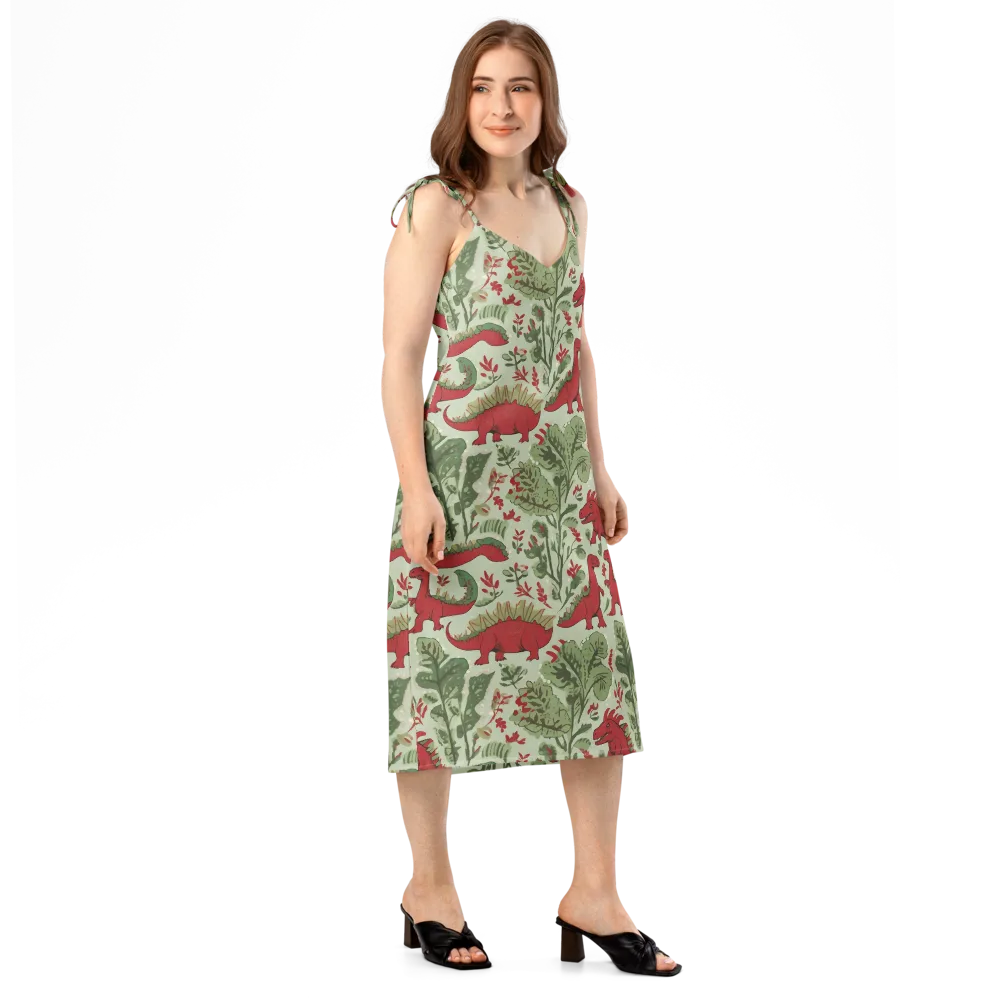Fern Fossil on Slip Dress — Right Front