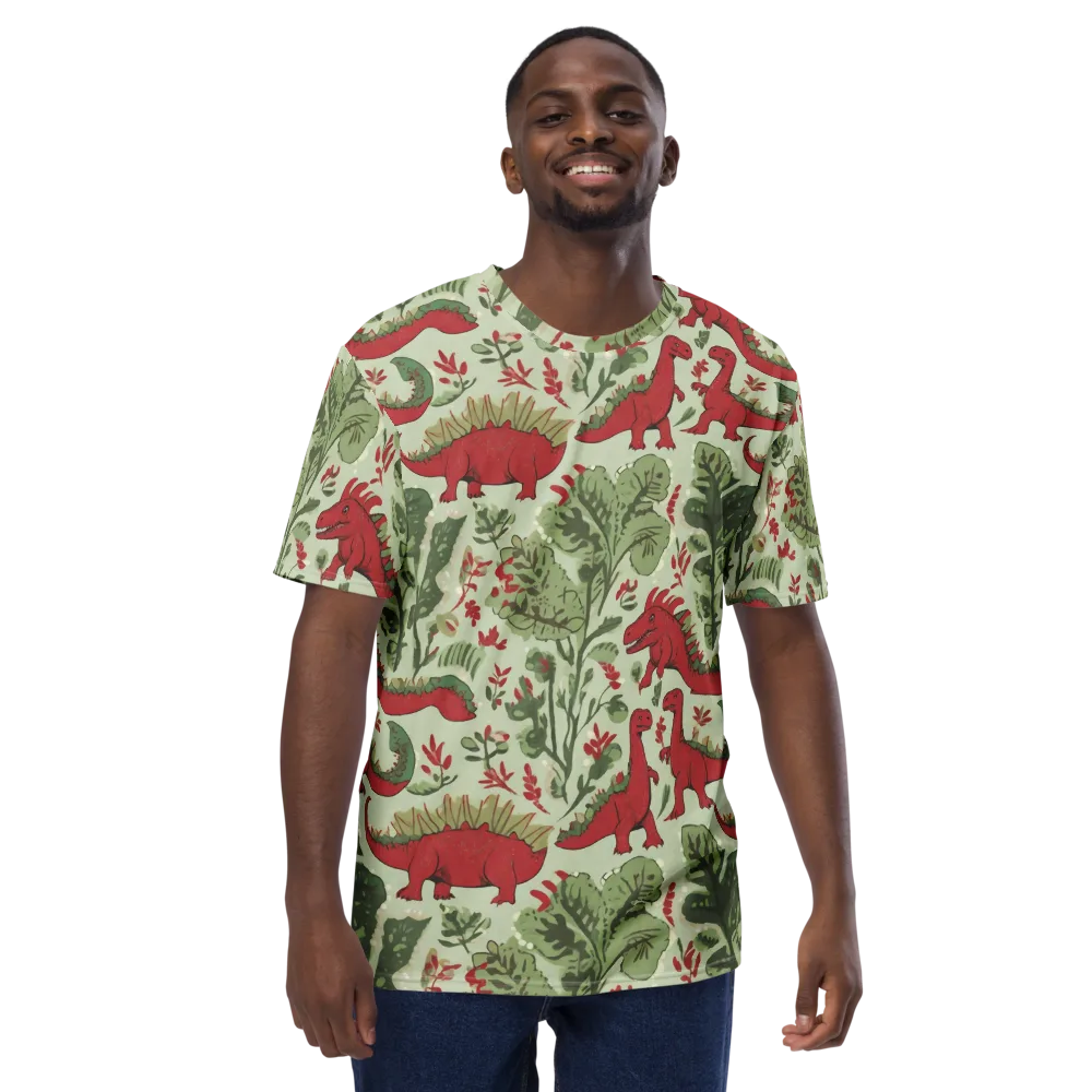 Fern Fossil on Men's Crew Neck T-Shirt — Front