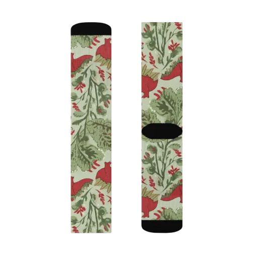 Fern Fossil on a Socks