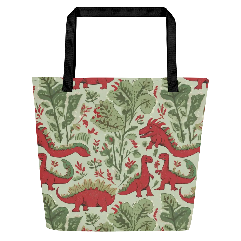 Fern Fossil on Large Tote Bag W/ Pocket — Front