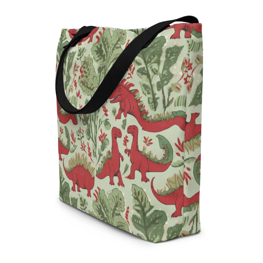 Fern Fossil on Large Tote Bag W/ Pocket — Front