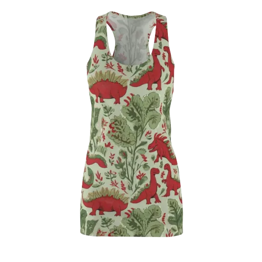 Fern Fossil on a Racerback Dress