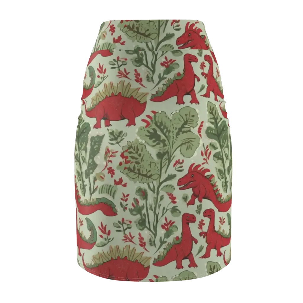 Fern Fossil on Pencil Skirt — Back