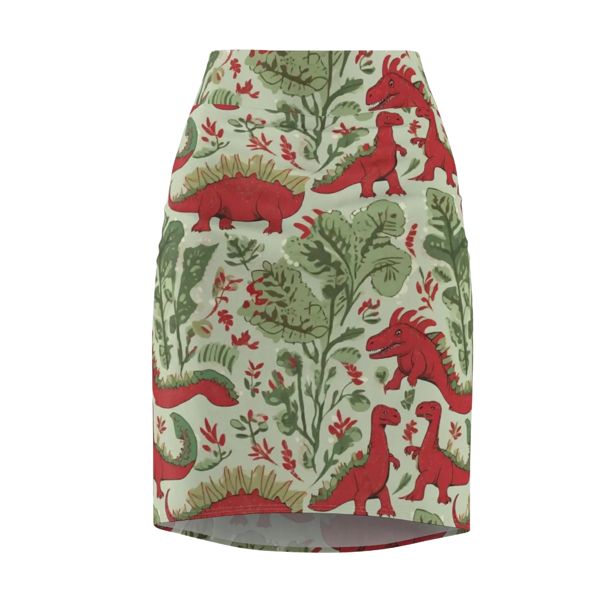 Fern Fossil on Pencil Skirt — Front