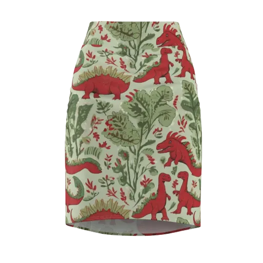 Fern Fossil on a Pencil Skirt