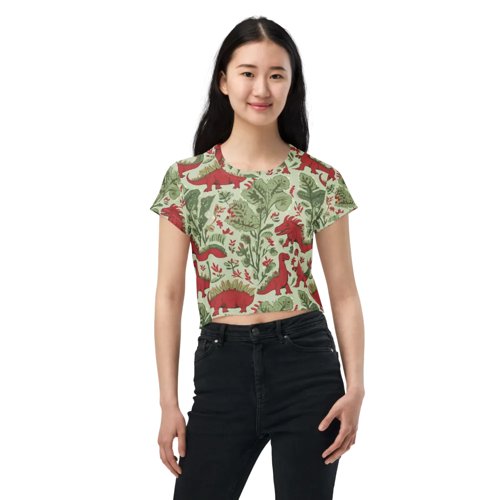 Fern Fossil on Crop Tee — Front