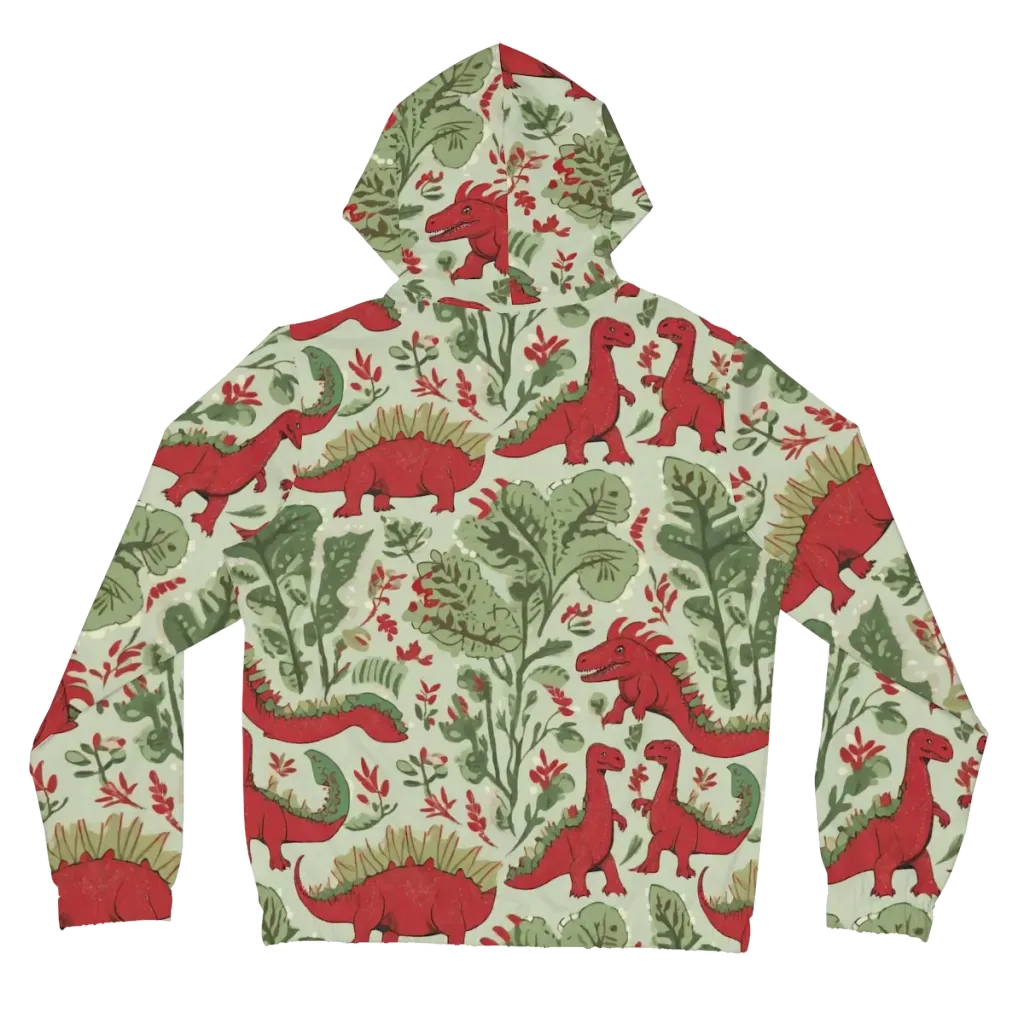 Fern Fossil on Women's Full-Zip Hoodie — Back