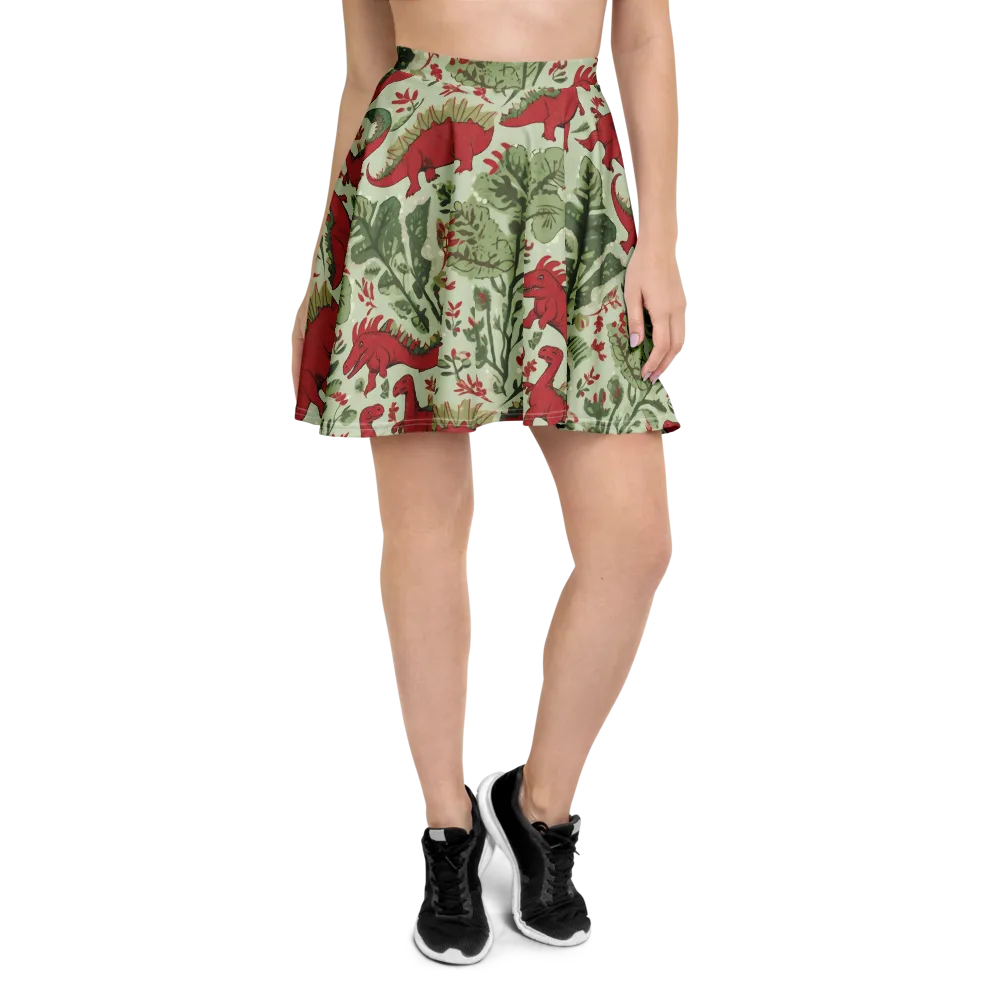 Fern Fossil on Skater Skirt — Front