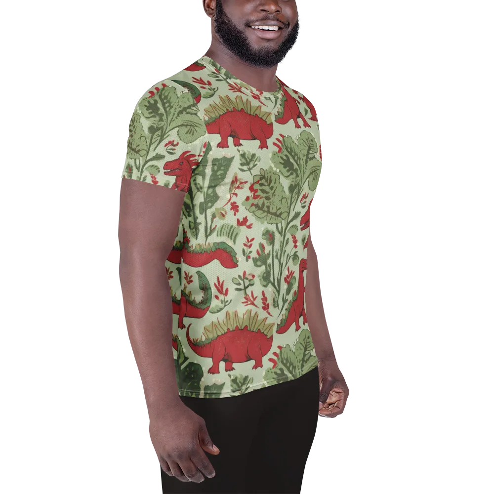 Fern Fossil on Men's Athletic T-Shirt — Right