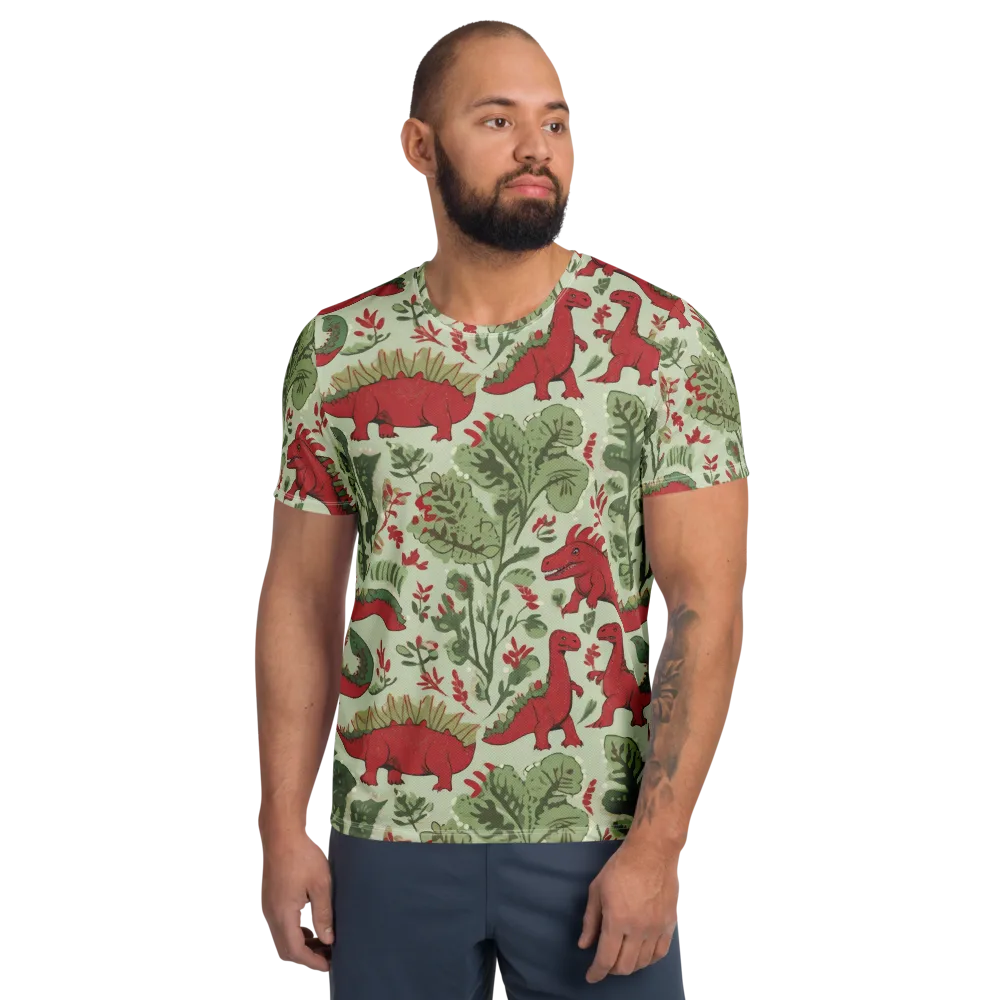 Fern Fossil on Men's Athletic T-Shirt — Front