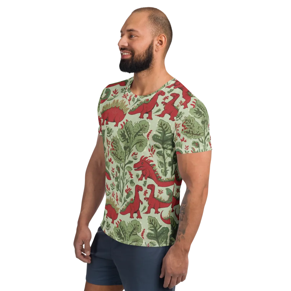 Fern Fossil on Men's Athletic T-Shirt — Left