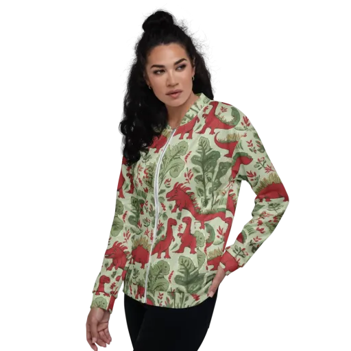 Fern Fossil on a Bomber Jacket