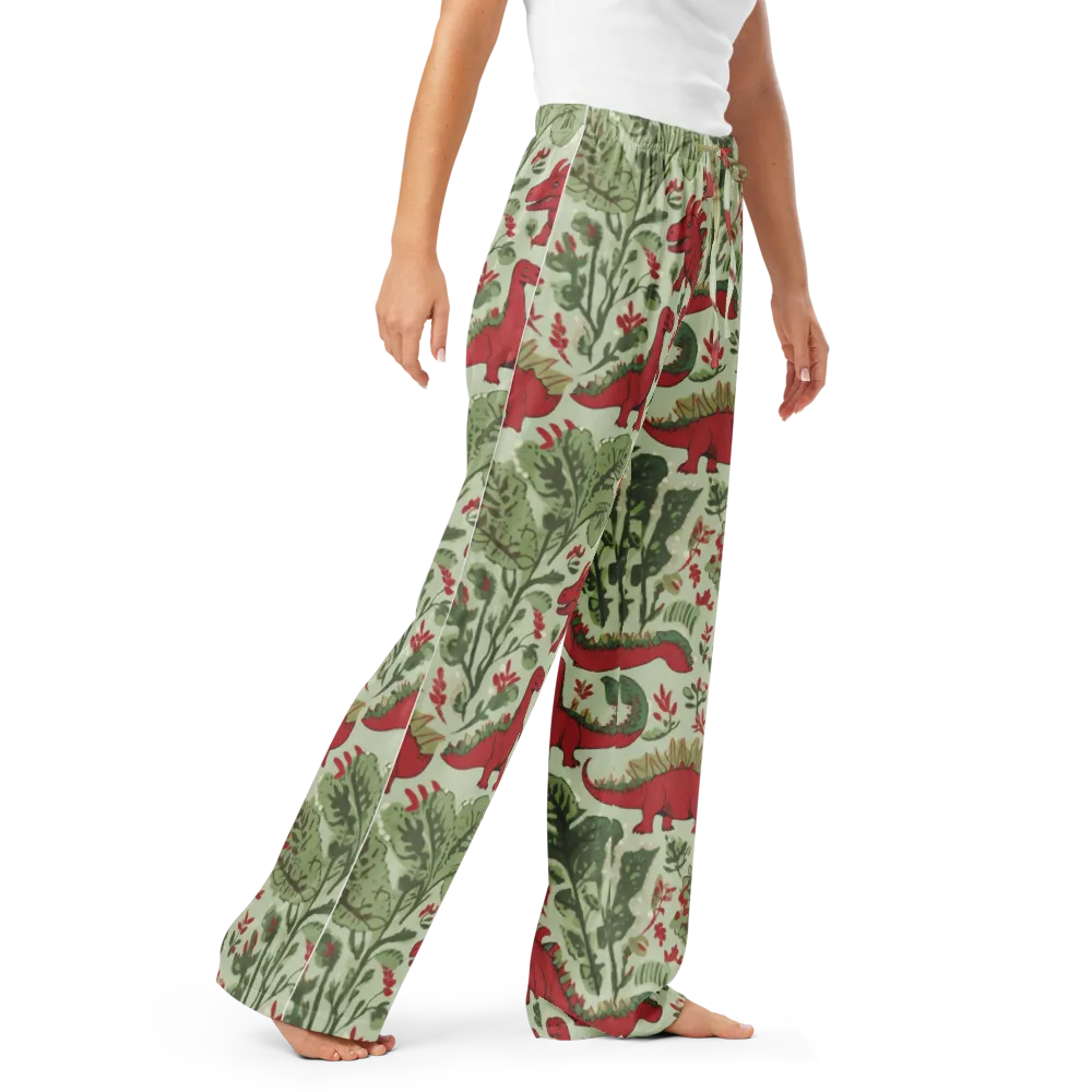 Fern Fossil on Women's Pajama Pants — Right Front