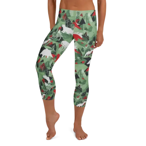 Redwood Raptor on a Capri Leggings